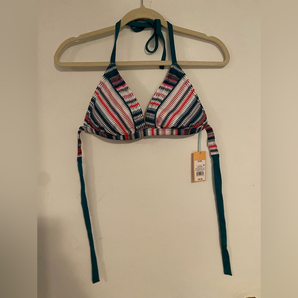 Kona Sol Multicolor Striped Bikini Top